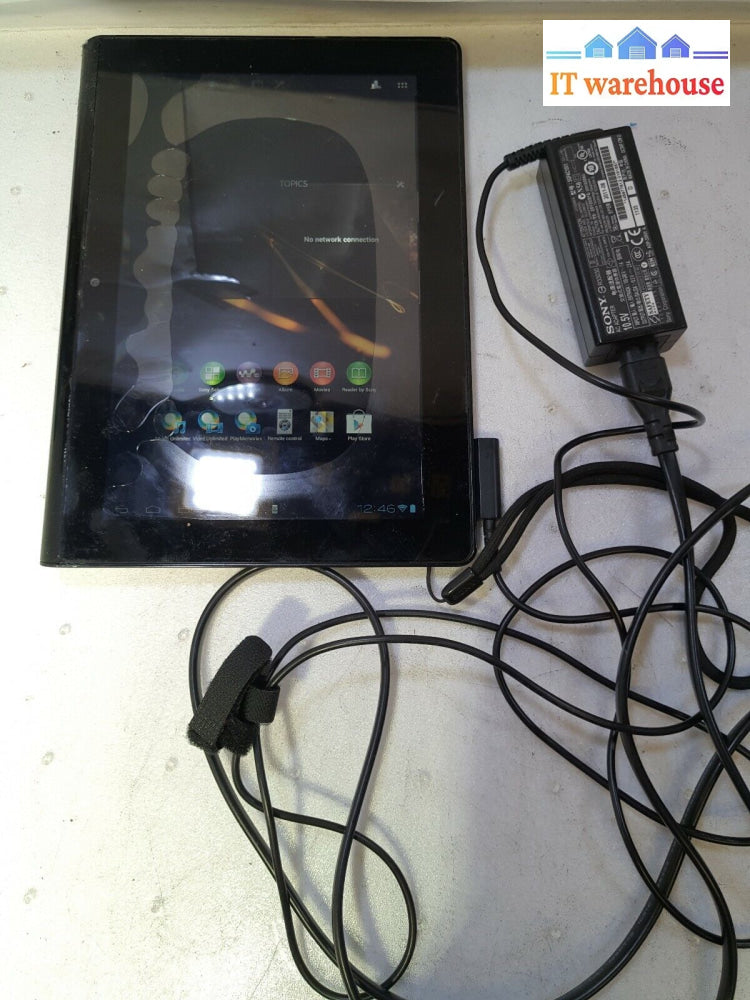 - Sony Tablet Device Sgpt111Ca/S Wifi 9.4’ Black Android W/Adapter (For Parts)