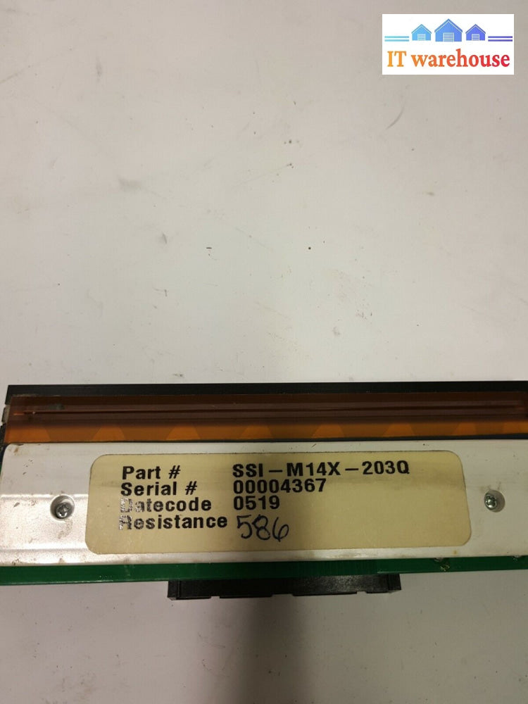 - Ssi-M14X 203Dpi Printhead For Zebra 105S 105Se S300 S500