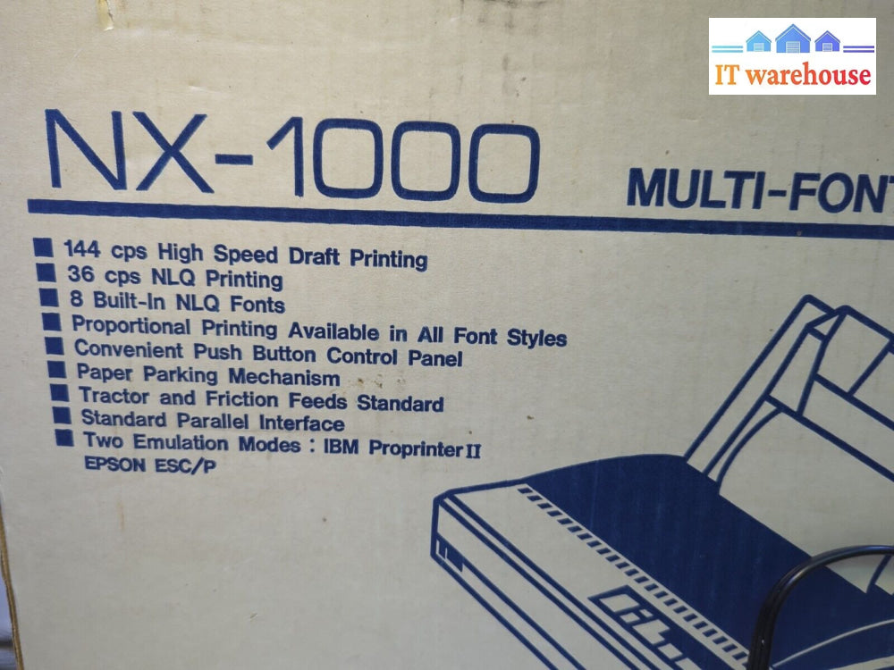 - Star Micronics Nx-1000 Multi-Font Dot Parallel Printer With Manual + Box Tested