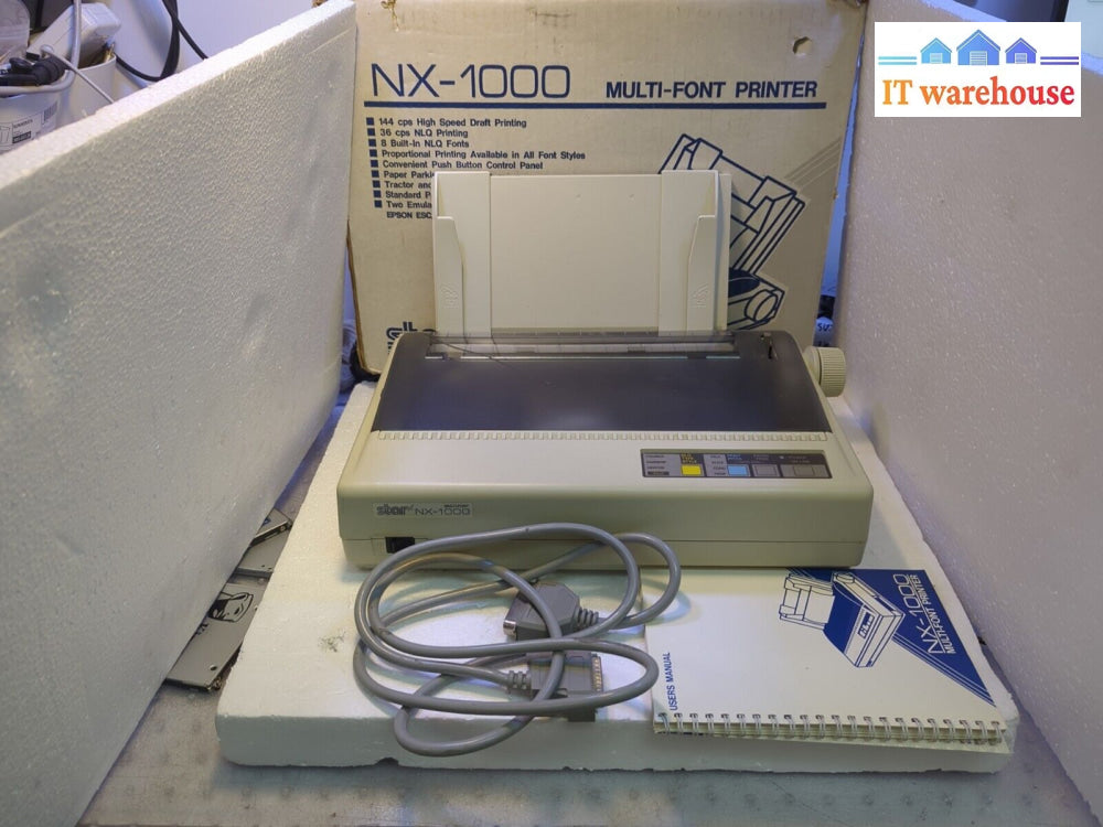 - Star Micronics Nx-1000 Multi-Font Dot Parallel Printer With Manual + Box Tested