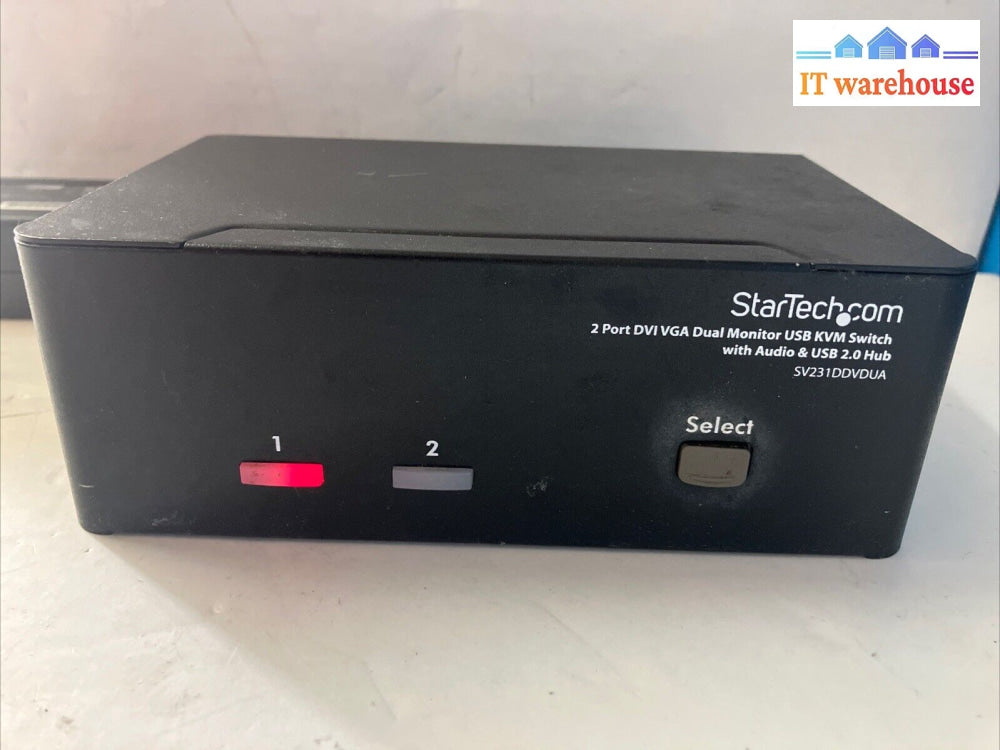 Startech C4E1E7Zg37F 2-Port Dual Usb Kvm Switch Hub With Power Adapter ~