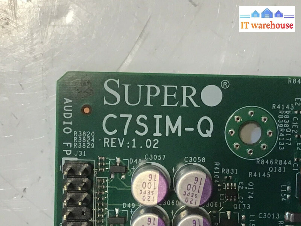 Super C7Sim-Q Motherboard Rev:1.02 W/ I3-560 Cpu + I/O Shield