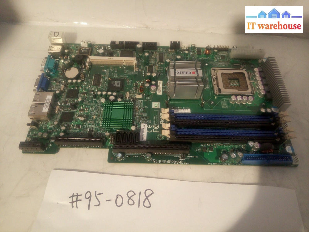 - Supermicro Pdsmu 1U Superserver Sata Lga775 Motherboard @@@