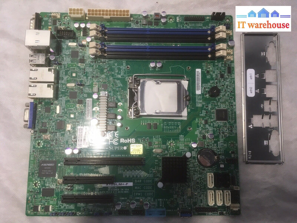 + Supermicro X10Slm + -F Motherboard - Lga1150 C224 Ddr3 Pcie3.0 Sata3 Uatx