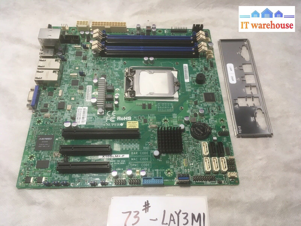 + Supermicro X10Slm + -F Motherboard - Lga1150 C224 Ddr3 Pcie3.0 Sata3 Uatx