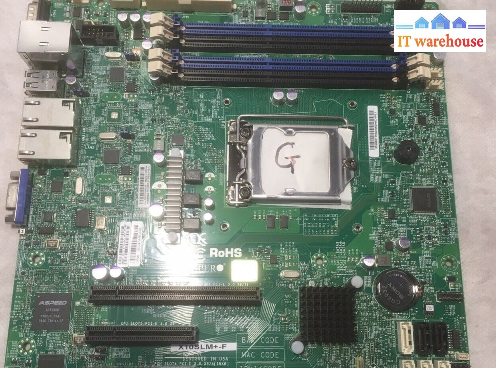 + Supermicro X10Slm + -F Motherboard - Lga1150 C224 Ddr3 Pcie3.0 Sata3 Uatx