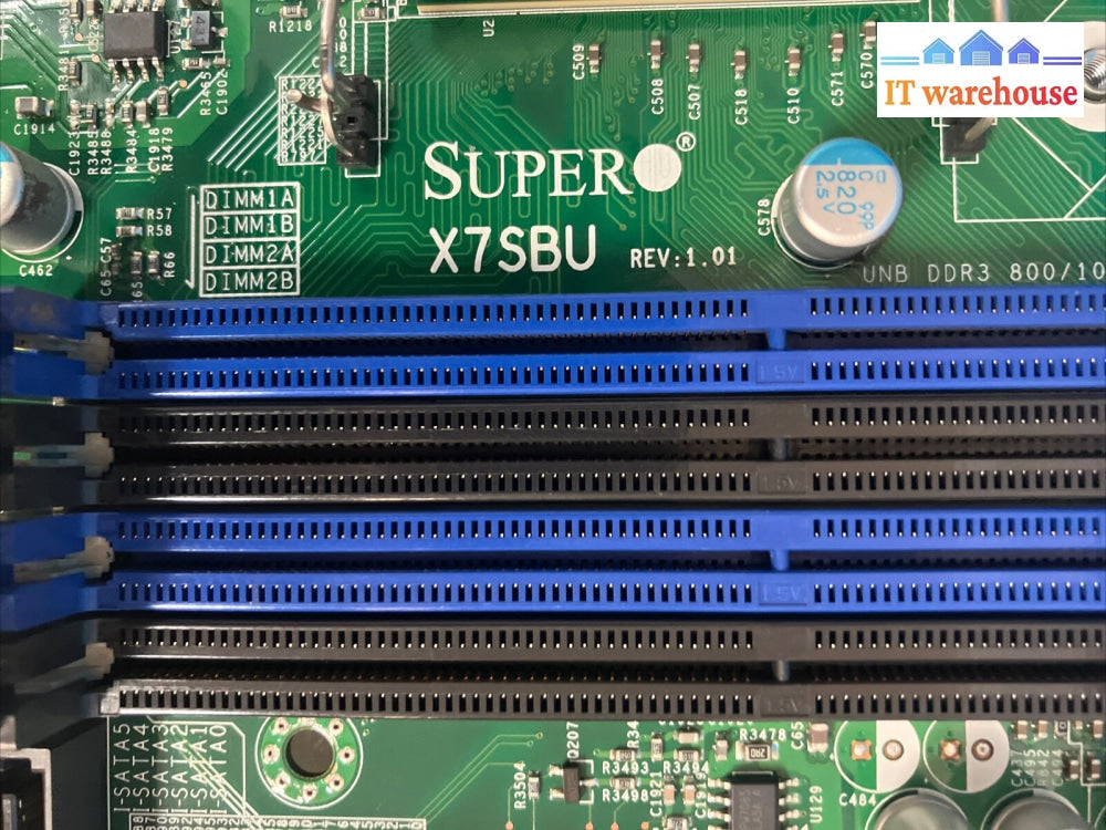 Supermicro X7Sbu Socket Lga775 Ddr3 Server Mainboard With Intel Xeon X3220 Cpu ~