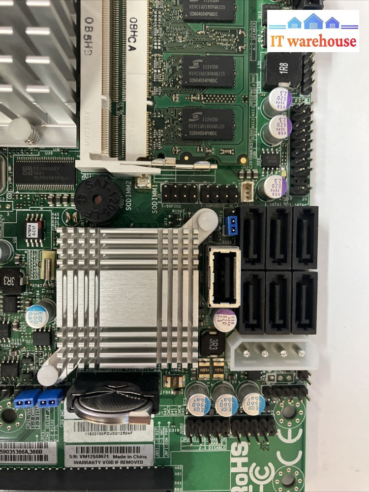 Supermicro X7Spe Motherboard With Intel Atom D510 Cpu & 1Gb Ddr2 Ram ~