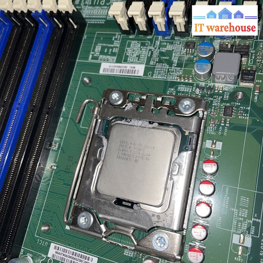 * Supermicro X8Dah + -F Rev 2.01 Motherboard With 2X Xeon E5620 2.4Ghz Cpu