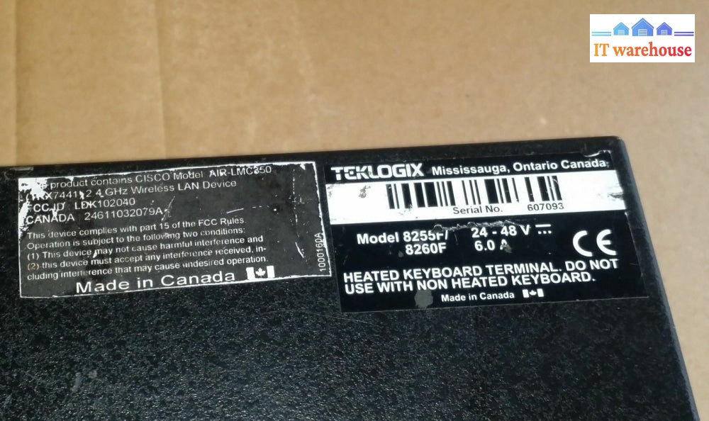 Teklogix 8260 Vehicle Mount Computer 8255/8260 With Cisco Air-Lmc350 Wifi #92