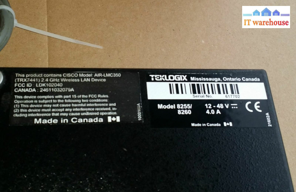 Teklogix 8260 Vehicle Mount Computer 8255/8260 With Cisco Air-Lmc350 Wifi #95