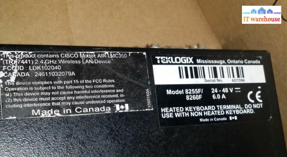 Teklogix 8260 Vehicle Mount Computer 8255/8260 With Cisco Air-Lmc350 Wifi #97