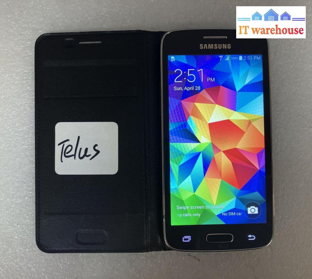 Telus Sm-G386W 4.5’ Smart Phone 16Gb Storage / Black For Carrier ~