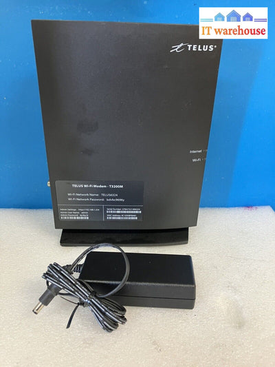 ~ Telus Wi-Fi Modem Router T3200M With Power Adapter