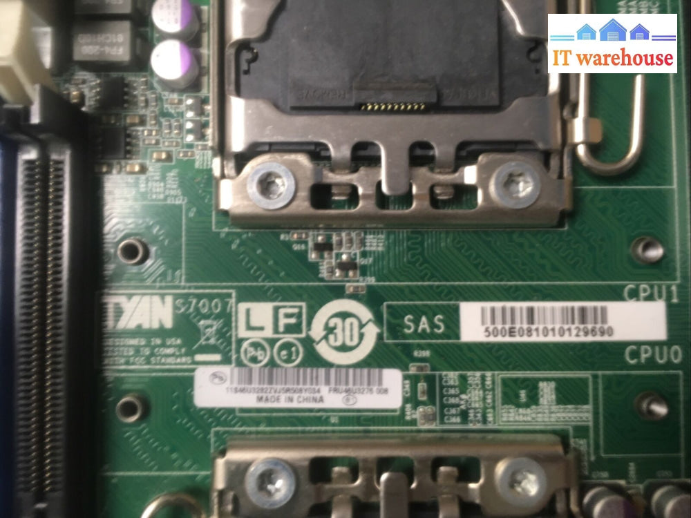 + Tested Genuine Lenovo R520G7 Server Sas Motherboard Tyan S7007 W/Plate