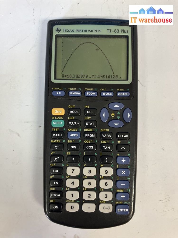 Texas Instruments Ti-83 Plus Graphing Calculator With Cover *Tested/Work* ~