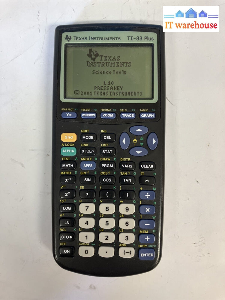 Texas Instruments Ti-83 Plus Graphing Calculator With Cover *Tested/Work* ~