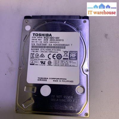 Toshiba 1Tb 5400Rpm Sata 3.0Gb/S 2.5In Internal Laptop Hard Drive Mq01Abd100V