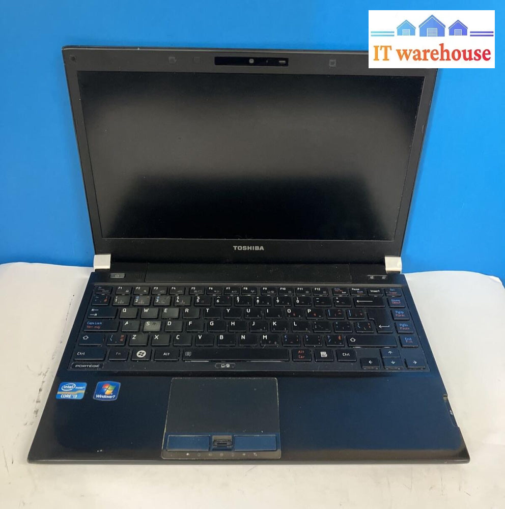 Toshiba Portege R830 13.3’ Laptop Intel I3-2310M Cpu/ 3Gb Ram / 250Gb Hdd Xp ~