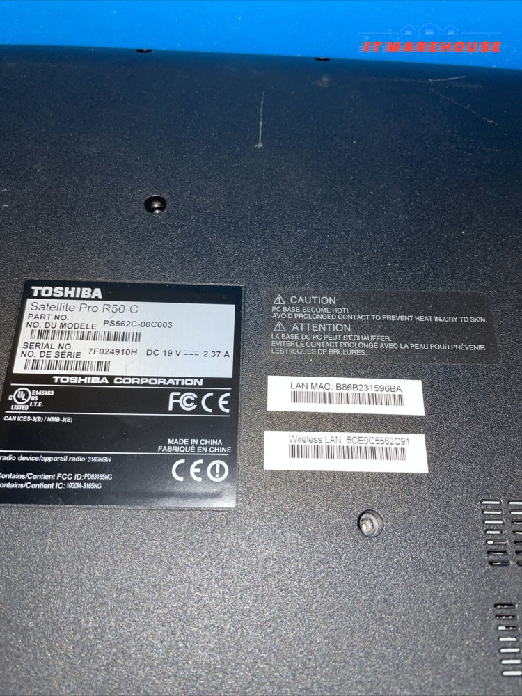 Toshiba Satellite Pro R50-C 15.6 I5-5200U 2.20Ghz 8Gb 128Gb (Newssd)Win10