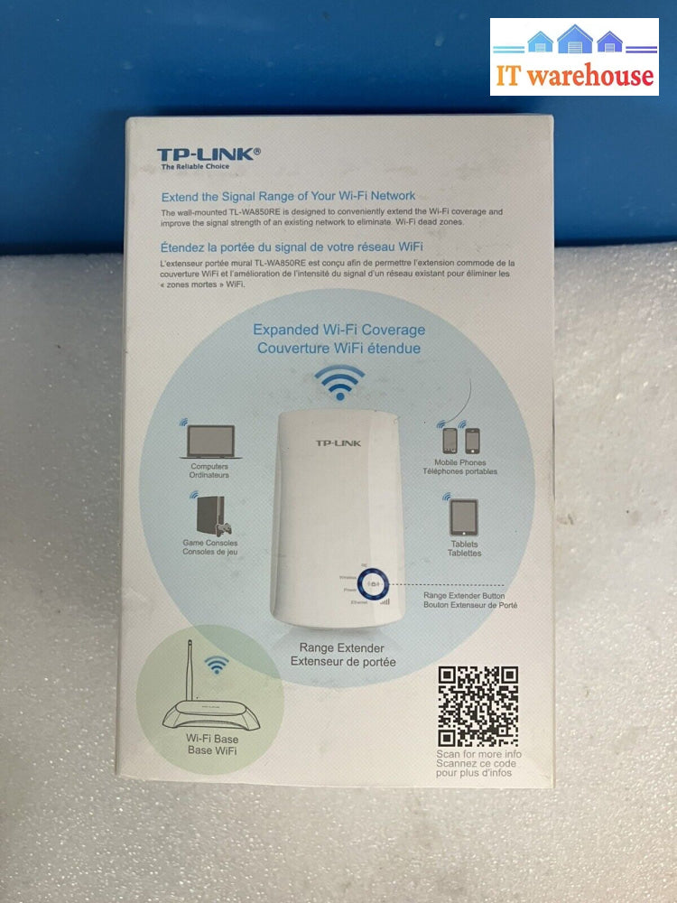 ~ Tp-Link Tl-Wa850Re N300 300Mbps Universal Wi-Fi Range Extender White