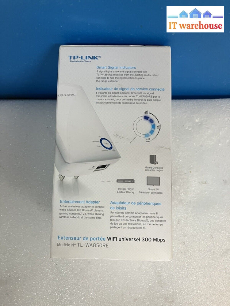 ~ Tp-Link Tl-Wa850Re N300 300Mbps Universal Wi-Fi Range Extender White