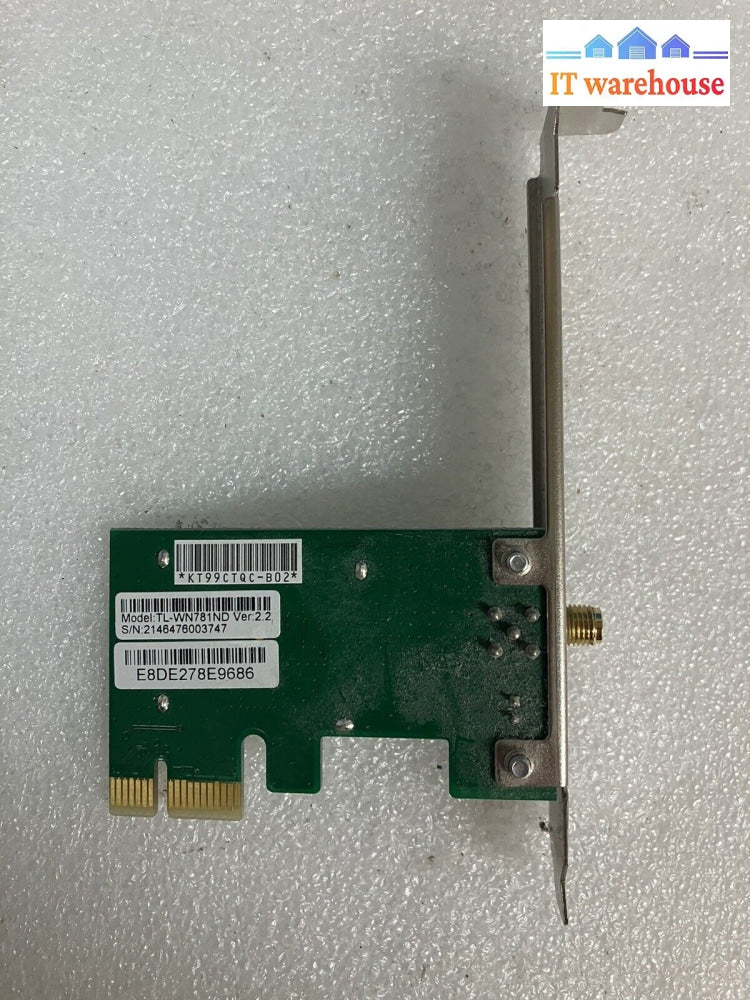 ~ Tp-Link Tl-Wn781Nd 150Mbps Wlan Pci Express Adapter Wi-Fi Card (No Antenna)