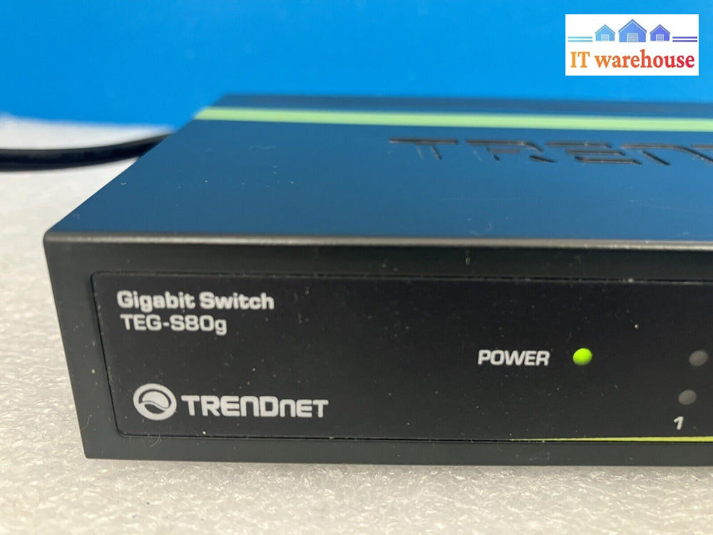 ~ Trendnet Teg-S80G 8-Port Gigabit Network Switch 100/1000 Mbps W/ Adapter