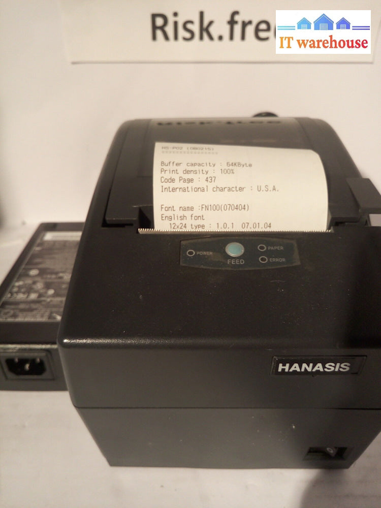 Usb Hanasis Hs-P02 (080215) Receipt Pos Printer With Ac Adapter