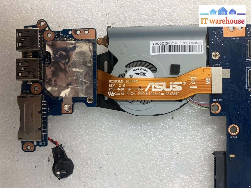 ~ Ux303Ln Mainboard Caz21 For Asus Laptop With I7-4510U Cpu & 4Gb Built-In Ram