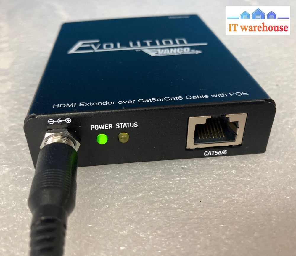 Vanco Evolution Evex2006 Ultra Slim Hdmi Single Cat5E Cat6 Extender + Adapter ~