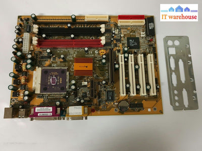 - Vintage Amptron Motherboard Psn 26551 Ali M1535D + With Amd Cpu