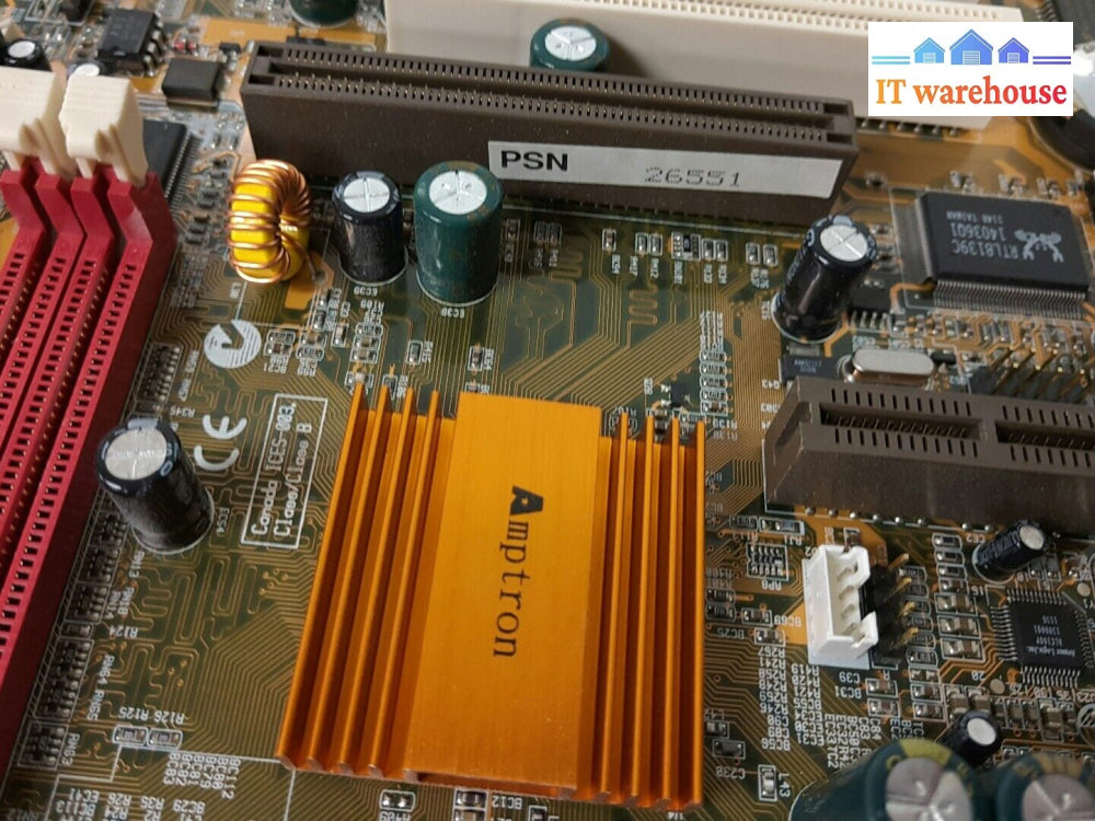 - Vintage Amptron Motherboard Psn 26551 Ali M1535D + With Amd Cpu