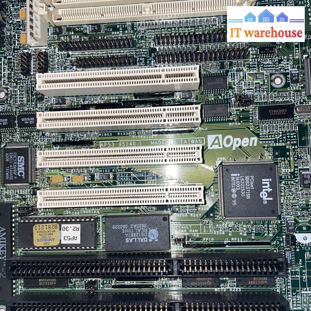 Vintage Aopen Ap53 95140-1 48.87401.011 System Board W/Cpu & Ram