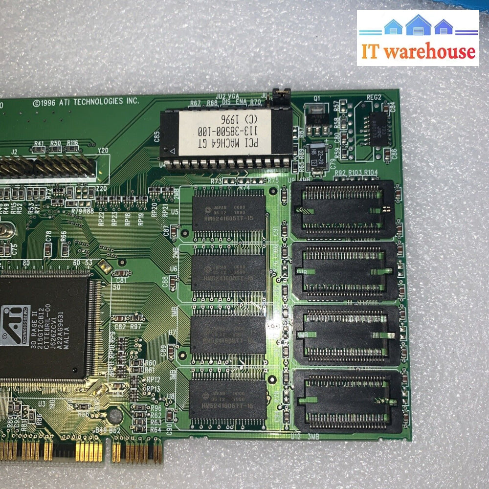 Vintage~ Ati 109-38500-00 Pci Mach64 Gt Video Card