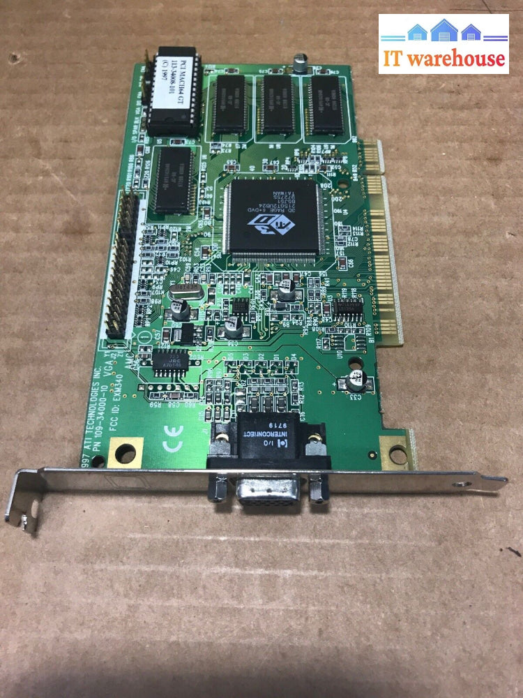 Vintage Ati P/N 109-3400-10 Pci Video Card Exm340 1023401110