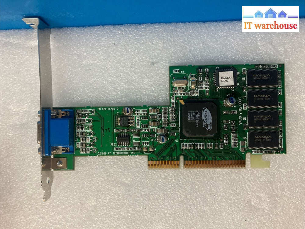 ~Vintage Ati Rage Xl 109–66700–01 Pn 1025-31000 8Mb Sdr Vga Retro Agp Video Card