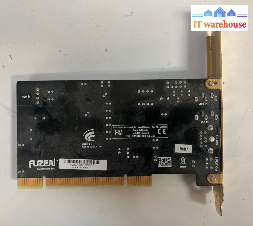 Vintage Auzentech X-Studio 5.1 Channels 24-Bit Pci Sound Card Azt-Xstudio51 ~