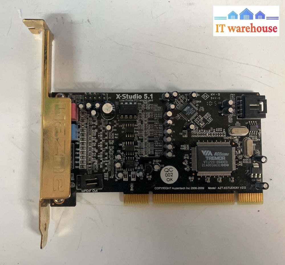 Vintage Auzentech X-Studio 5.1 Channels 24-Bit Pci Sound Card Azt-Xstudio51 ~