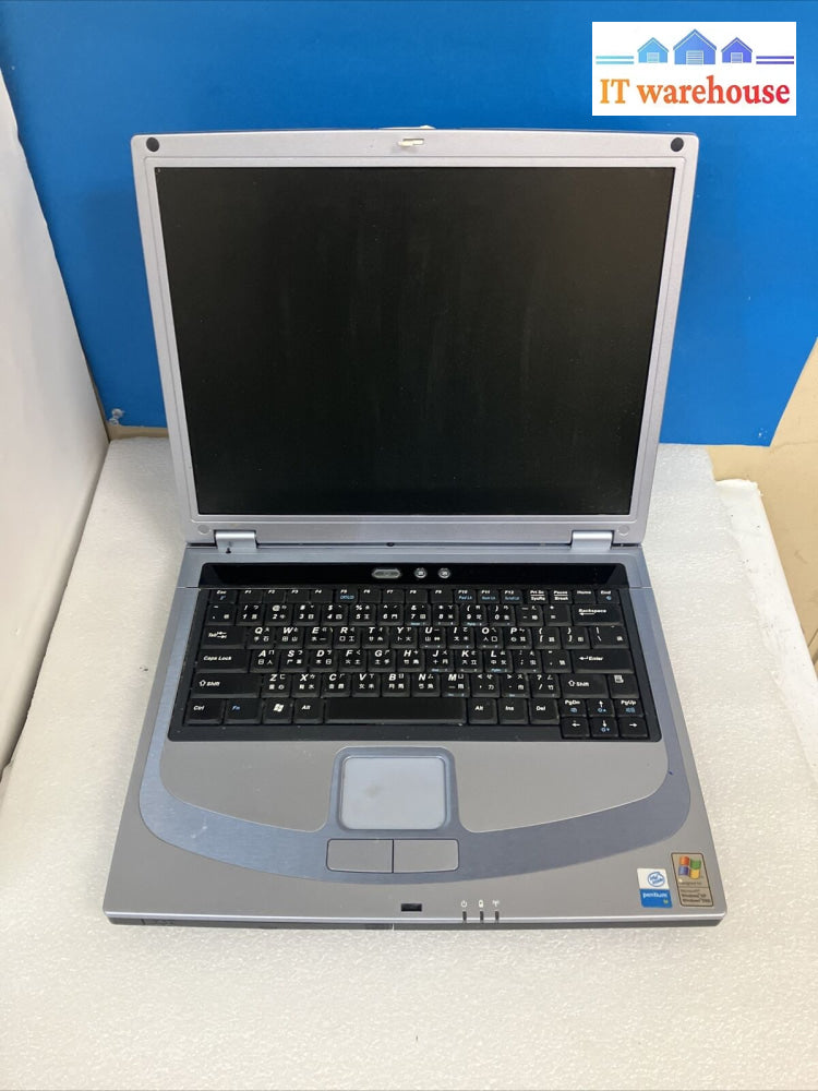 Vintage Compal Cl50 15’ Laptop Intel Pentium M Cpu / 1Gb Ram 60Gb Hdd Xp ~