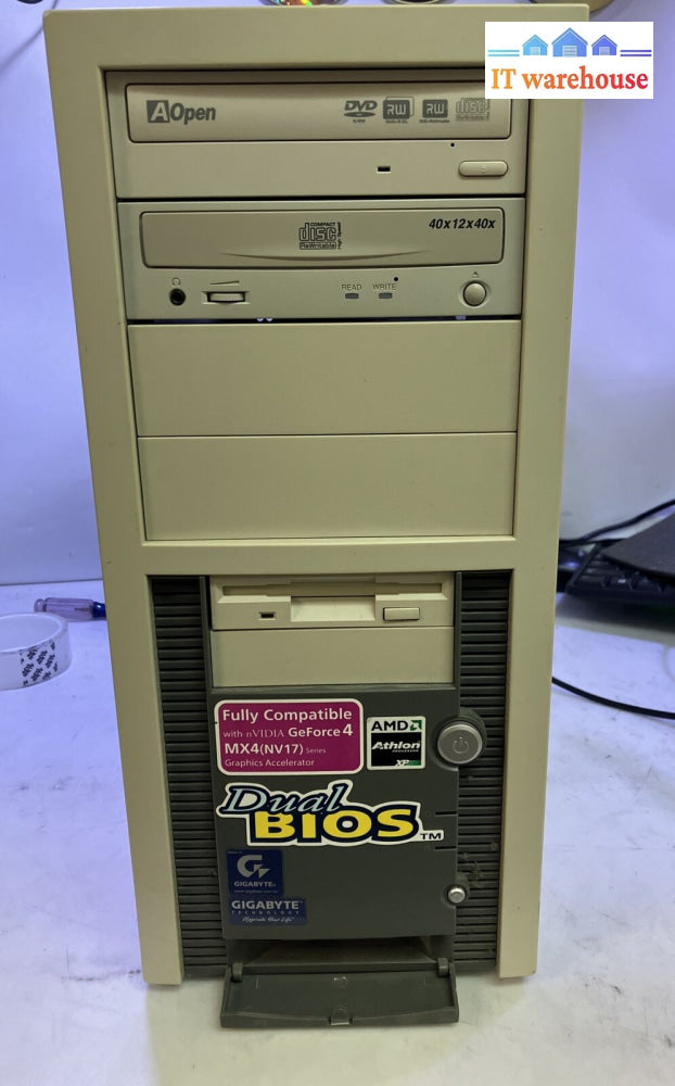 Vintage Desktop Case With Dvd And Floppy Drive