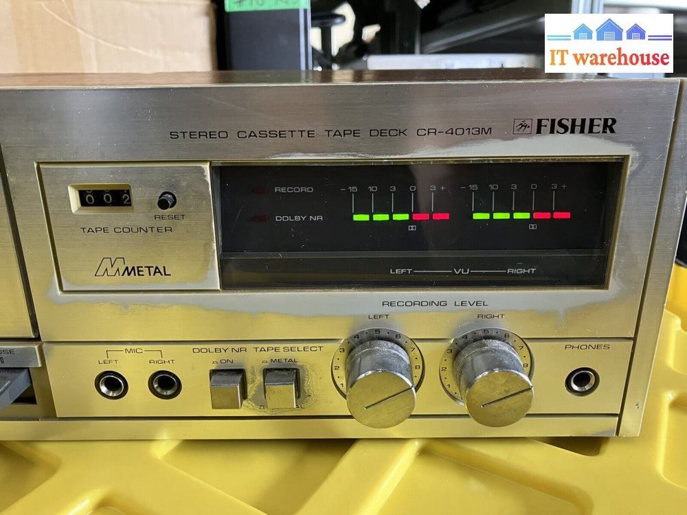 ~ Vintage Fisher Stereo Cassette Tape Player Cr-4013M W/ Dolby System