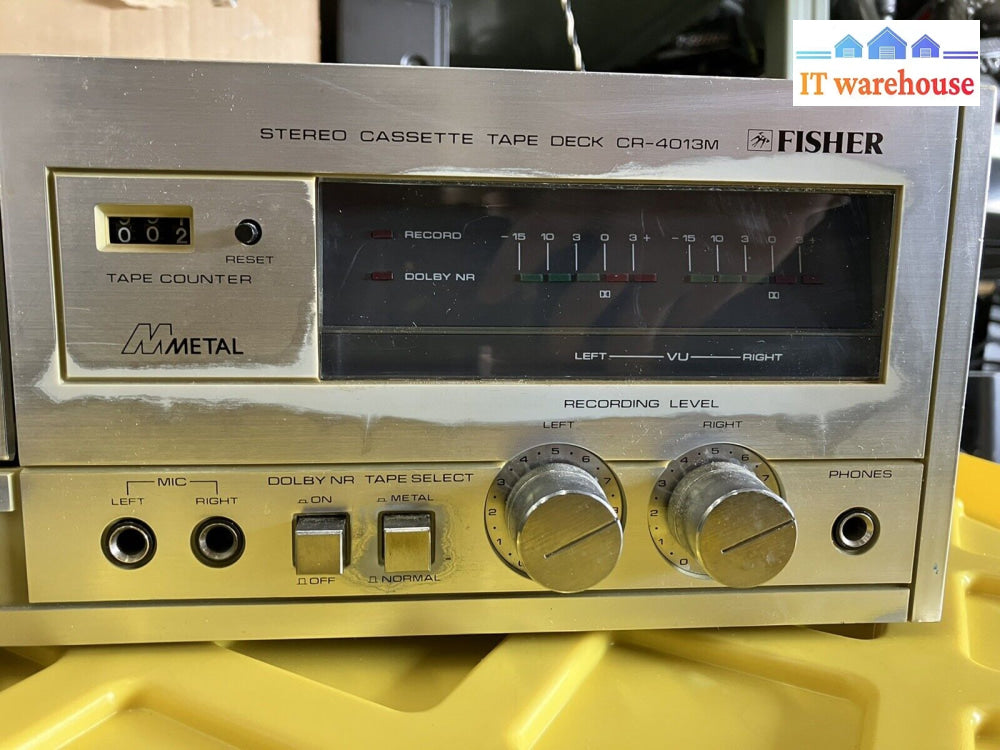 ~ Vintage Fisher Stereo Cassette Tape Player Cr-4013M W/ Dolby System