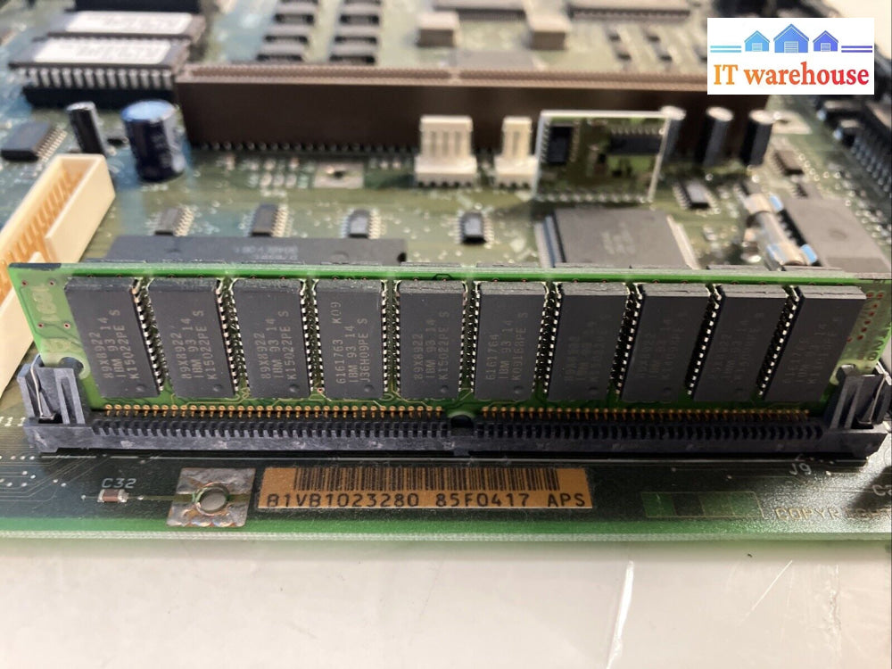 Vintage Ibm Ps/2 Model 55 System Board 27F4667 With Ram ~