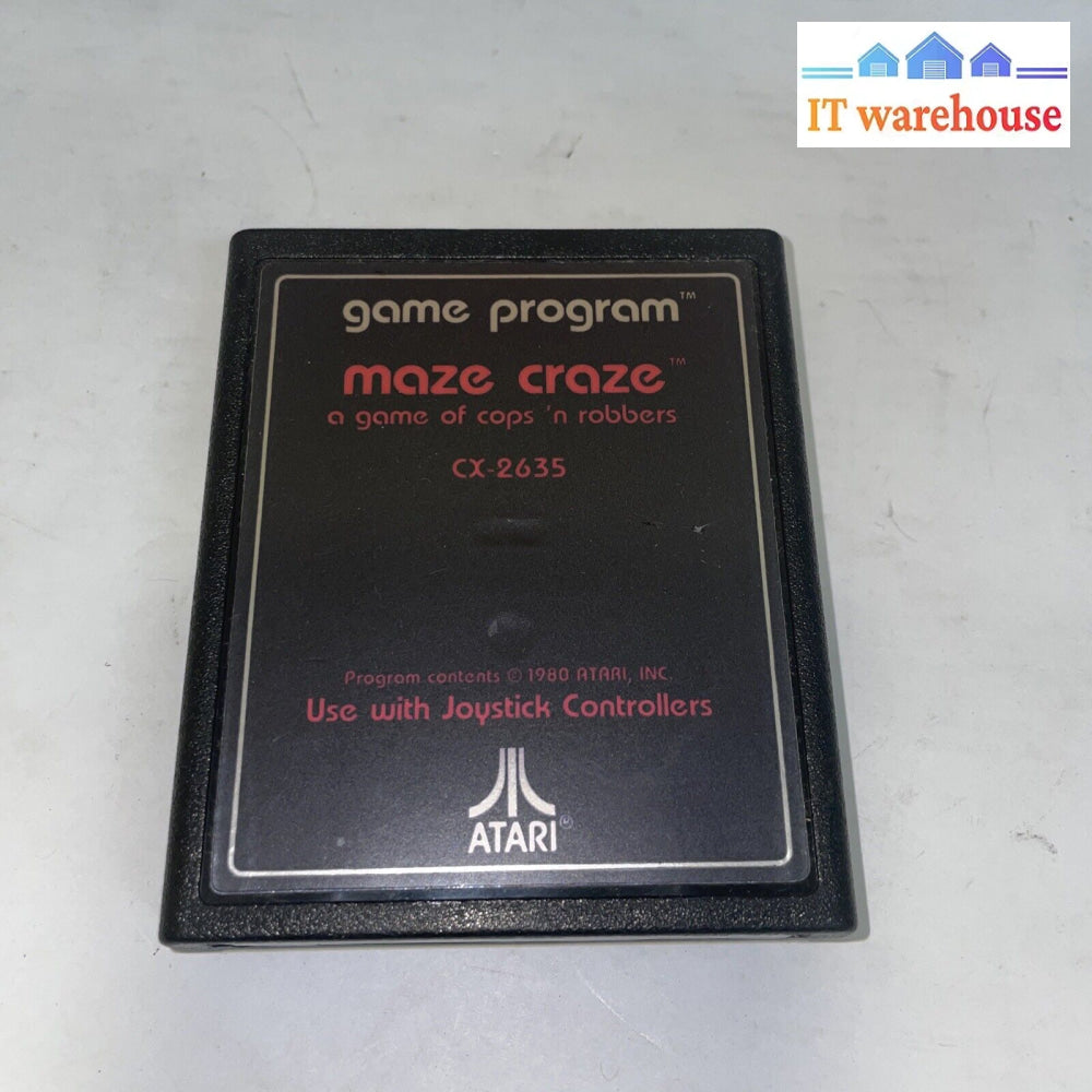 Vintage Maze Craze Atari 2600 Game Cartridge