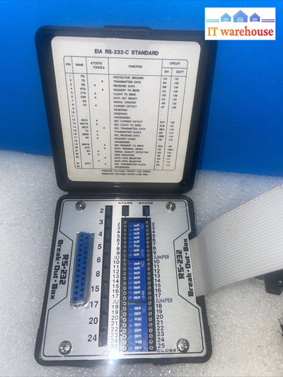 Vintage Multi-Tech Systems Rs-232 Break-Out Box Mt25 Eia/Ccitt