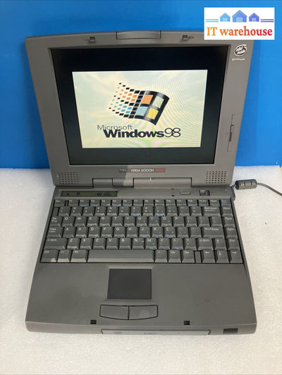 ~Vintage Nec Versa Pc-6200-81703 11.5’ Laptop Pentium Cpu 48Mb Ram 1Gb Windows98