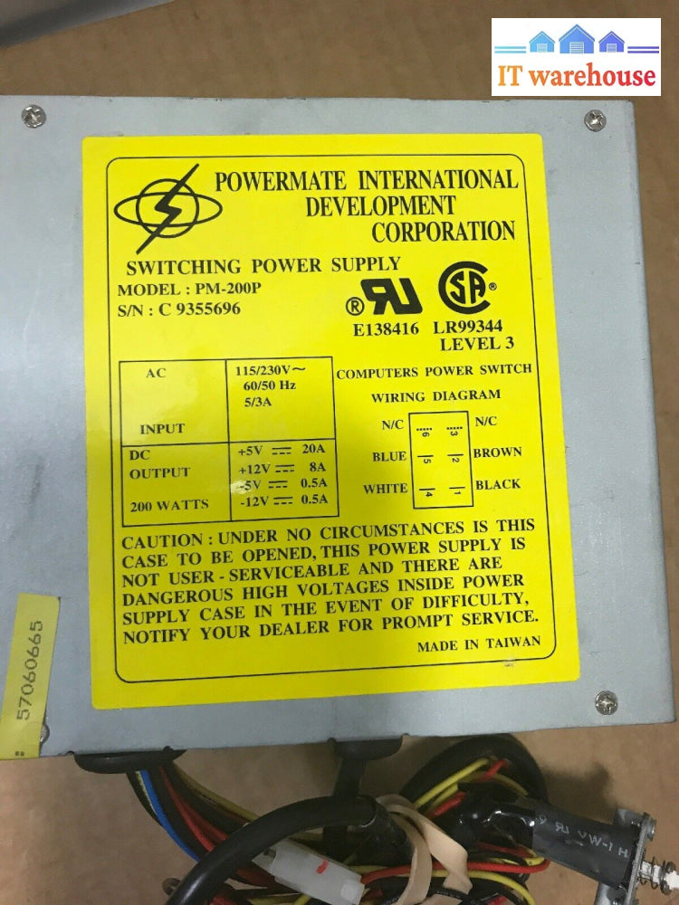 Vintage Powermate Pm 200P Power Supply W/ Switch