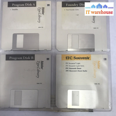 Vintage Rare Adobe Foundry / Insaller/ Itc Souvenir 1.44Mb Disk