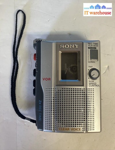 Vintage Sony Handheld Voice Recorder Tcm-200Dv Cassette Corder Player *Tested* ~